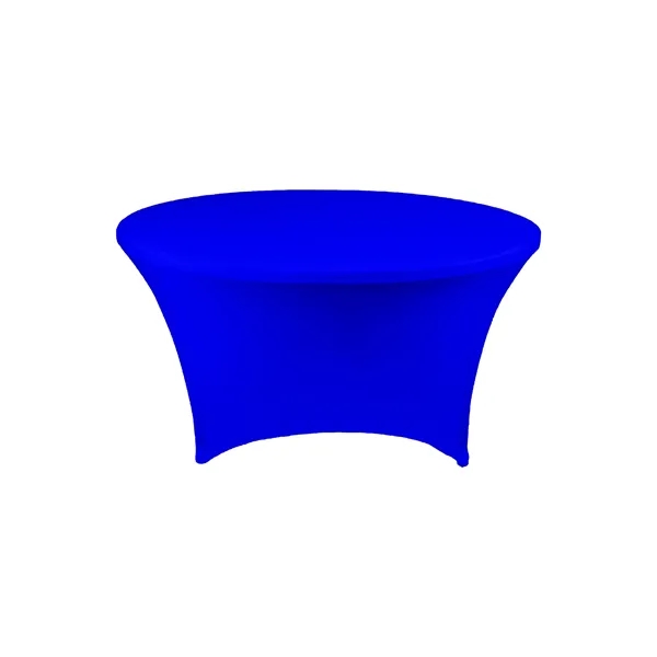 Navy Blue Fitted Round Table Cover - Navy Blue Fitted Round Table Cover - Image 16 of 17
