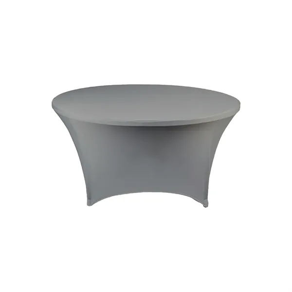 Navy Blue Fitted Round Table Cover - Navy Blue Fitted Round Table Cover - Image 15 of 17