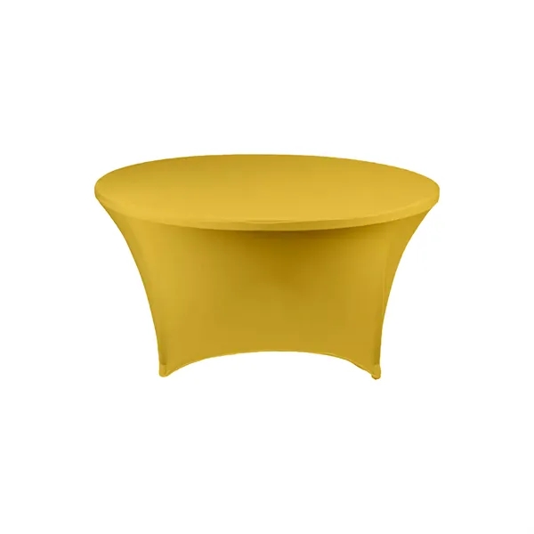 Navy Blue Fitted Round Table Cover - Navy Blue Fitted Round Table Cover - Image 14 of 17