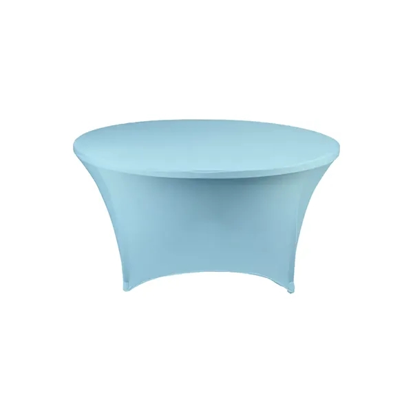 Navy Blue Fitted Round Table Cover - Navy Blue Fitted Round Table Cover - Image 13 of 17