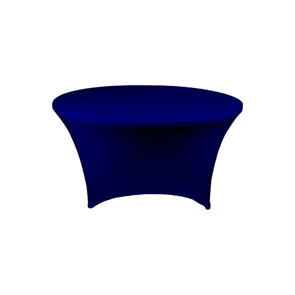 Navy Blue Fitted Round Table Cover - Navy Blue Fitted Round Table Cover - Image 12 of 17