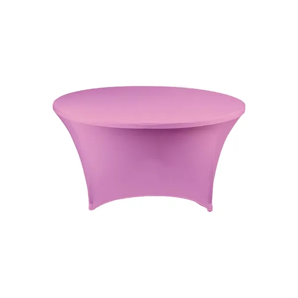 Navy Blue Fitted Round Table Cover - Navy Blue Fitted Round Table Cover - Image 5 of 17