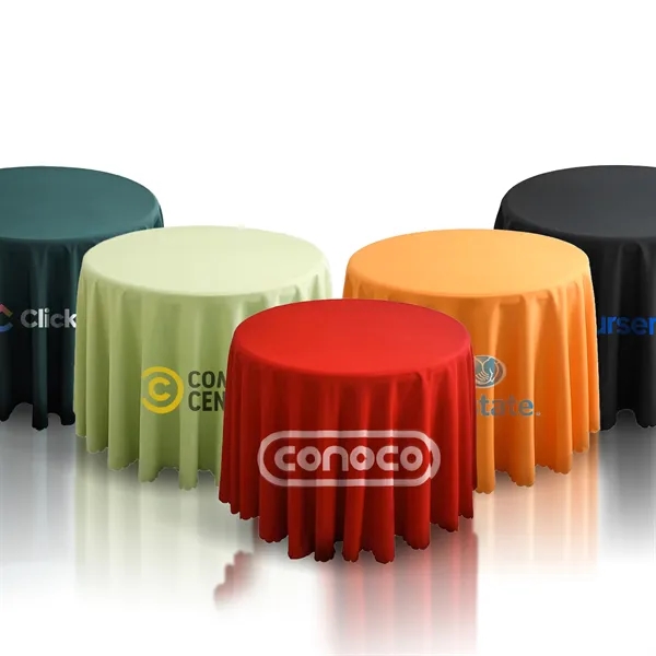 Round Polyester Tablecloth - Round Polyester Tablecloth - Image 0 of 17