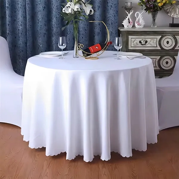 Round Polyester Tablecloth - Round Polyester Tablecloth - Image 1 of 17