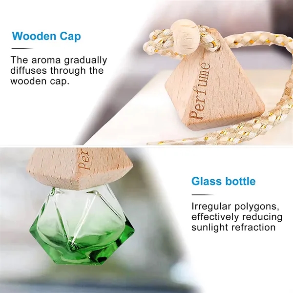 Wooden Triangular Gem-Shaped Lid with a Glass Perfume bottle - Wooden Triangular Gem-Shaped Lid with a Glass Perfume bottle - Image 1 of 10