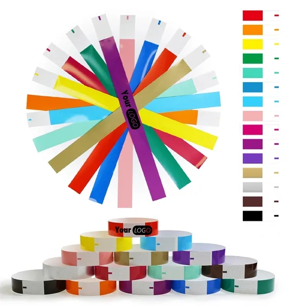 Waterproof Adhesive Neon Paper Wristbands - Waterproof Adhesive Neon Paper Wristbands - Image 0 of 2