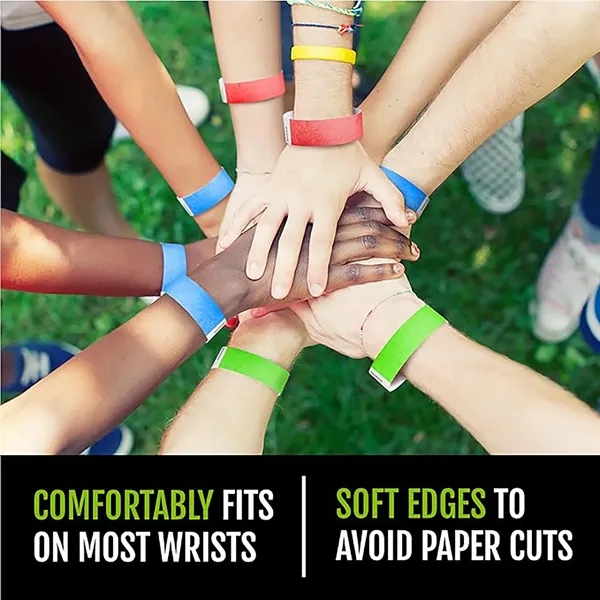 Waterproof Adhesive Neon Paper Wristbands - Waterproof Adhesive Neon Paper Wristbands - Image 2 of 2