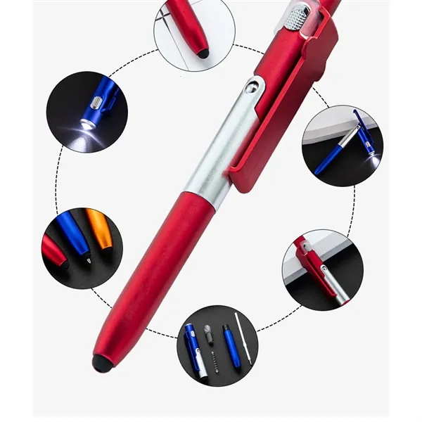 4-in-1 LED Stylus Pen with Phone Stand - 4-in-1 LED Stylus Pen with Phone Stand - Image 3 of 3