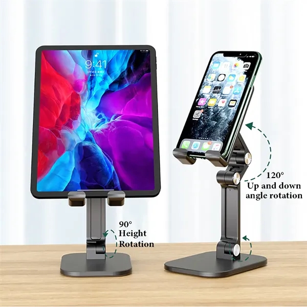 Foldable Extendable Adjustable Phone and Tablet Stand - Foldable Extendable Adjustable Phone and Tablet Stand - Image 5 of 15