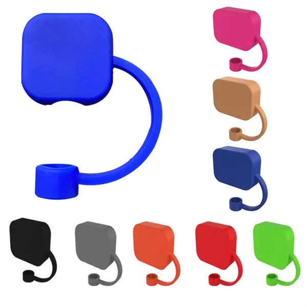 Square Silicone Straw Cover - Square Silicone Straw Cover - Image 0 of 3
