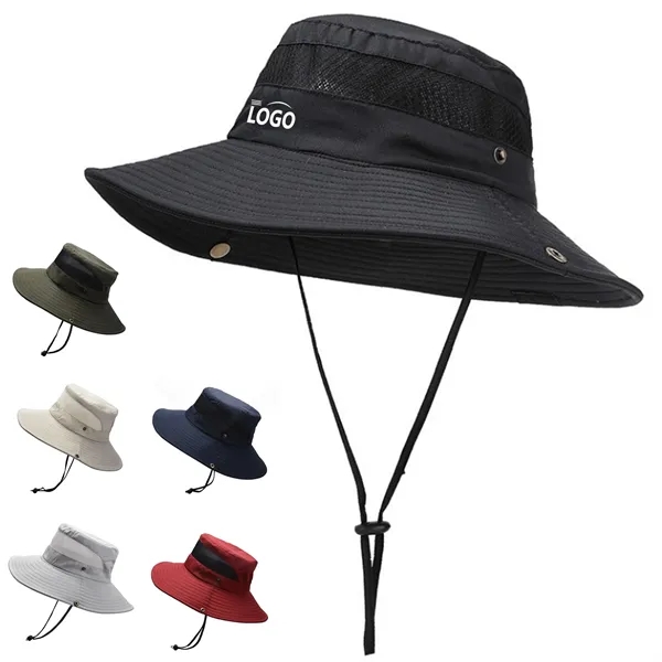 Wide-Brim Hiking & Fishing Sun Hat - Wide-Brim Hiking & Fishing Sun Hat - Image 0 of 3