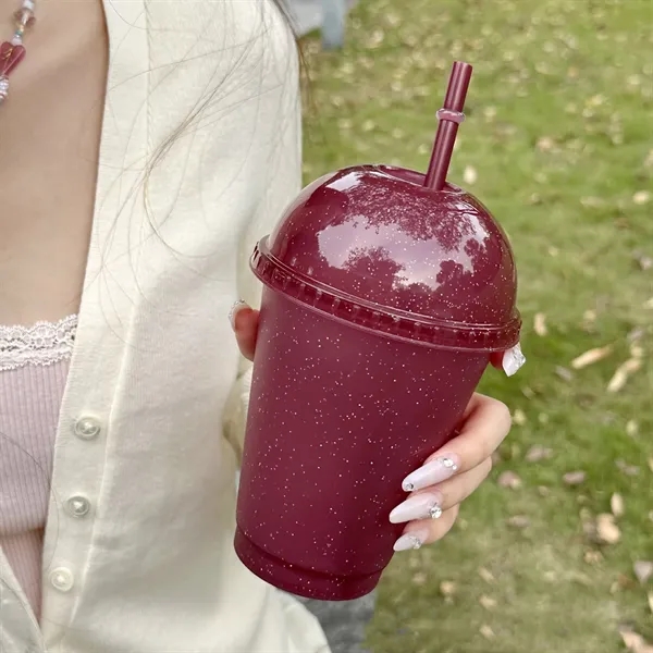 16 Oz Sparkling Glitter Cups With Dome Lids - 16 Oz Sparkling Glitter Cups With Dome Lids - Image 2 of 5