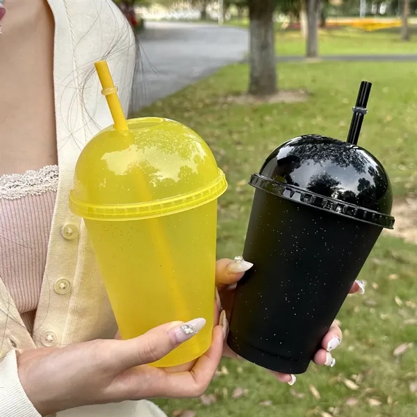 16 Oz Sparkling Glitter Cups With Dome Lids - 16 Oz Sparkling Glitter Cups With Dome Lids - Image 3 of 5