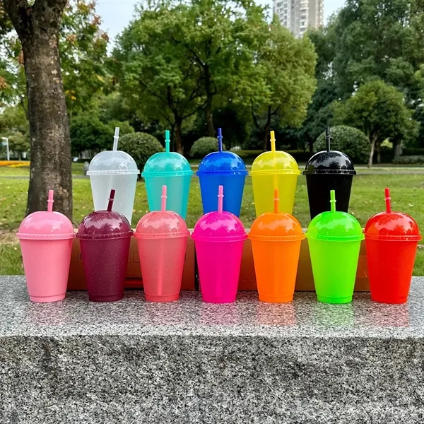 16 Oz Sparkling Glitter Cups With Dome Lids - 16 Oz Sparkling Glitter Cups With Dome Lids - Image 5 of 5