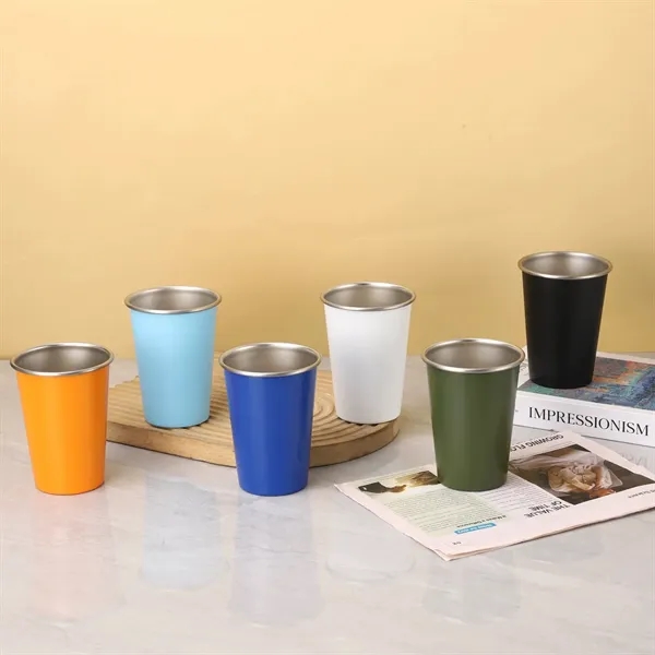 16 oz 304 stainless steel portable cold drink cup - 16 oz 304 stainless steel portable cold drink cup - Image 2 of 10