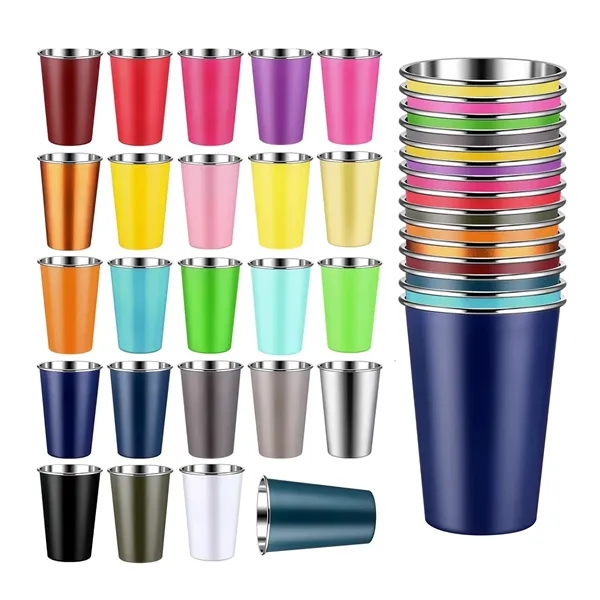 16 oz 304 stainless steel portable cold drink cup - 16 oz 304 stainless steel portable cold drink cup - Image 6 of 10
