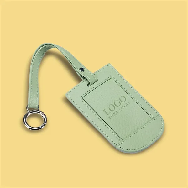 Flap Leather Luggage Tag With Metal Buckle - Flap Leather Luggage Tag With Metal Buckle - Image 0 of 9