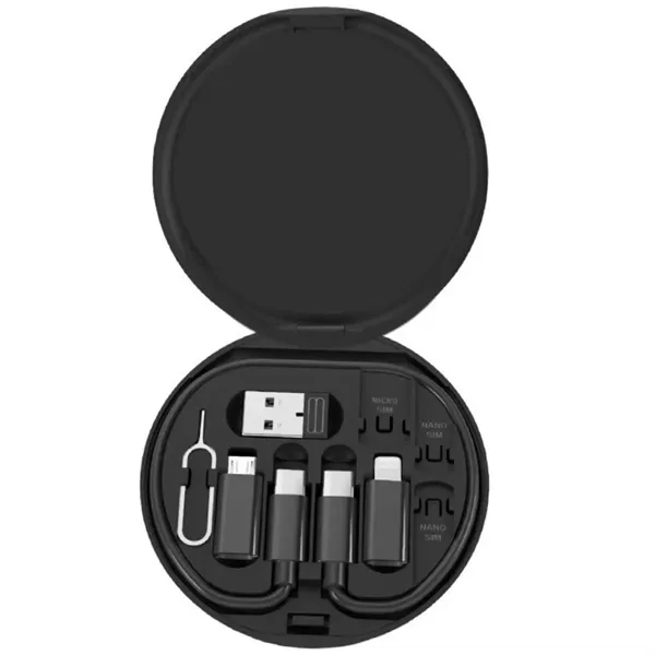 60w Fast Charge 9 in 1 Black Multi Charging Cable Case - 60w Fast Charge 9 in 1 Black Multi Charging Cable Case - Image 2 of 7