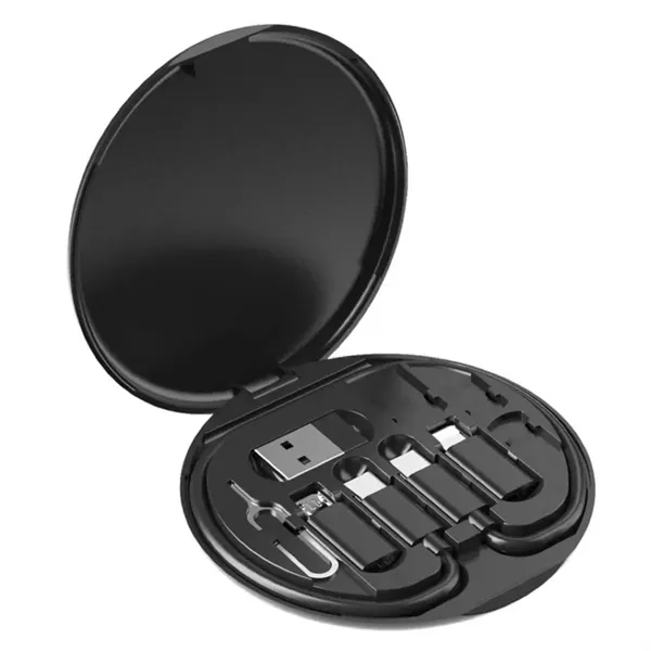 60w Fast Charge 9 in 1 Black Multi Charging Cable Case - 60w Fast Charge 9 in 1 Black Multi Charging Cable Case - Image 3 of 7