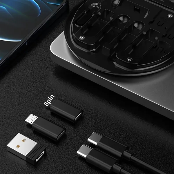 60w Fast Charge 9 in 1 Black Multi Charging Cable Case - 60w Fast Charge 9 in 1 Black Multi Charging Cable Case - Image 7 of 7
