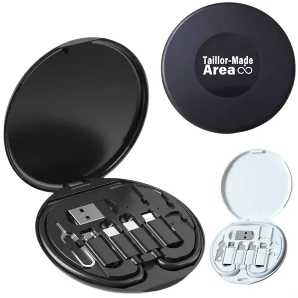60w Fast Charge 9 in 1 Black Multi Charging Cable Case - 60w Fast Charge 9 in 1 Black Multi Charging Cable Case - Image 0 of 7