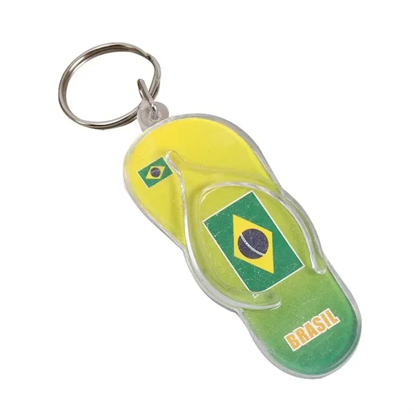 Mini Plastic Flip Flop Keychain - Mini Plastic Flip Flop Keychain - Image 0 of 1