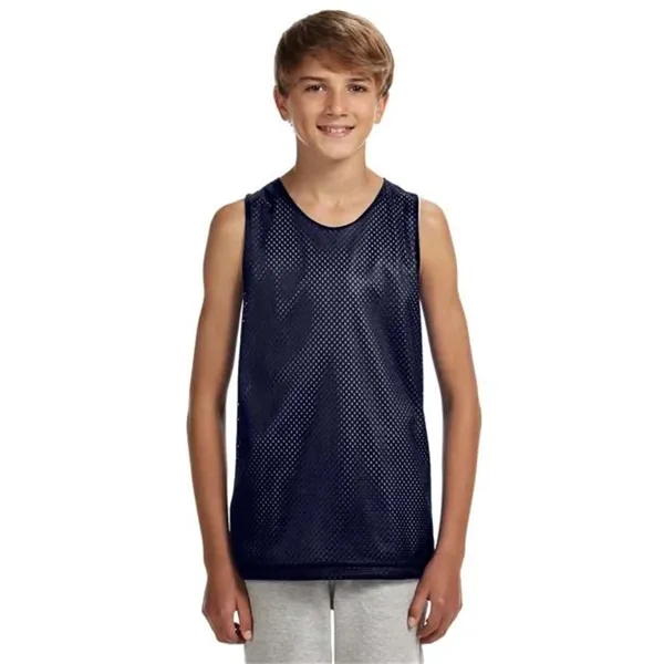 A4 Youth Reversible Mesh Tank Top - A4 Youth Reversible Mesh Tank Top - Image 4 of 4