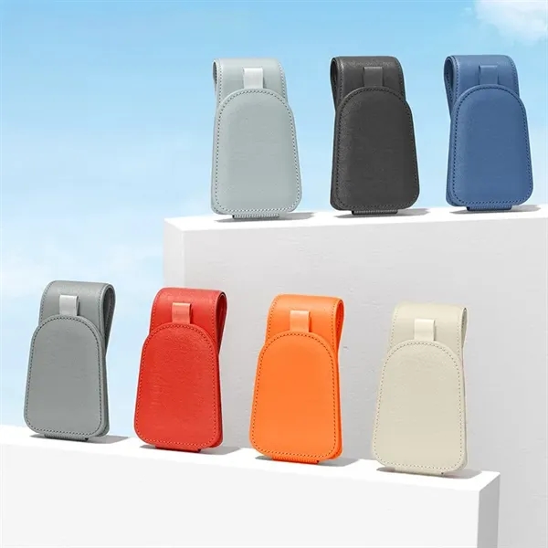 Magnetic Leather Sunglasses Holder And Ticket Card Clip - Magnetic Leather Sunglasses Holder And Ticket Card Clip - Image 1 of 3