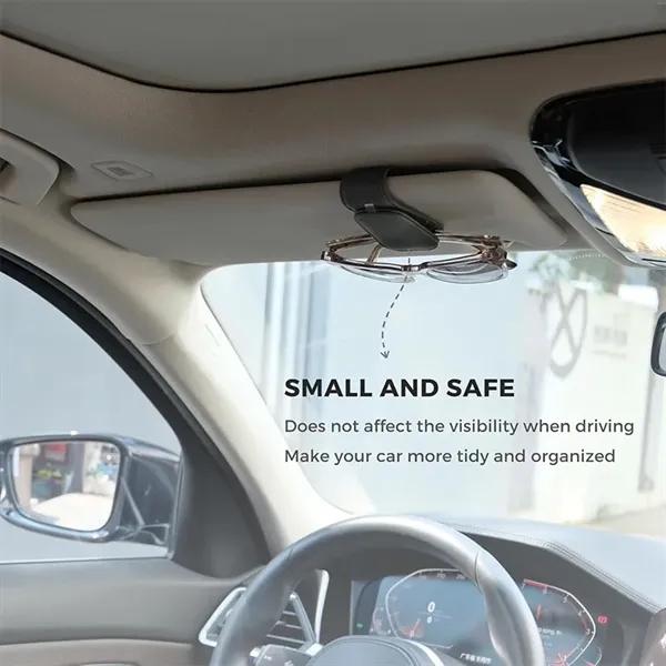 Magnetic Leather Sunglasses Holder And Ticket Card Clip - Magnetic Leather Sunglasses Holder And Ticket Card Clip - Image 3 of 3