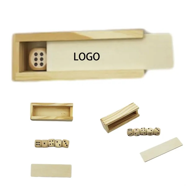 Wooden Dice In Box Gift Set - Wooden Dice In Box Gift Set - Image 0 of 2