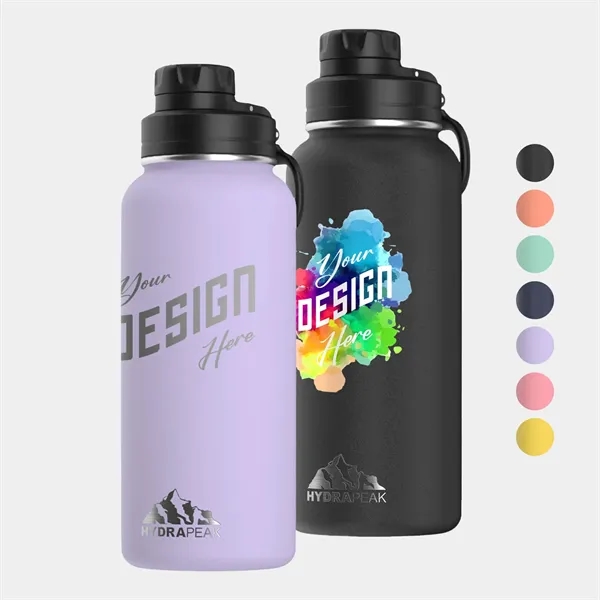 32 oz Hydrapeak® Stainless Steel Insulated Water Bottle - 32 oz Hydrapeak® Stainless Steel Insulated Water Bottle - Image 0 of 10