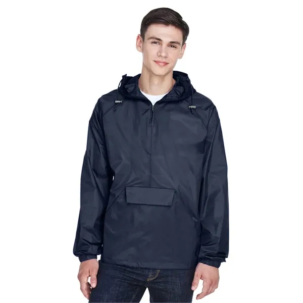 UltraClub Quarter-Zip Hooded Pullover Pack Away Jacket - UltraClub Quarter-Zip Hooded Pullover Pack Away Jacket - Image 0 of 0