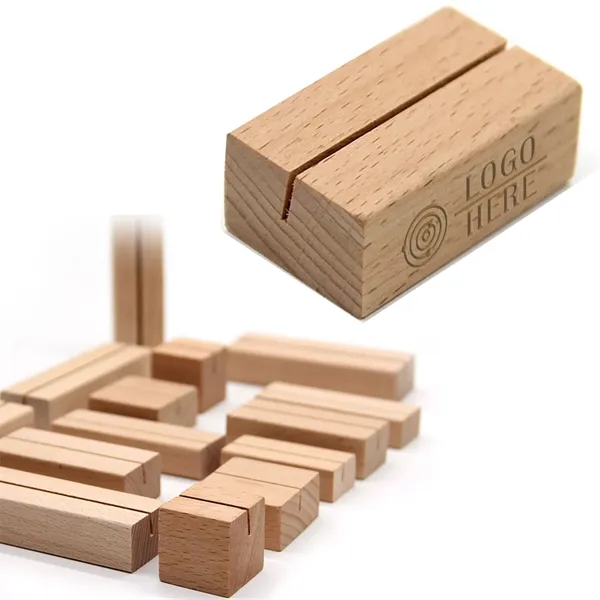 Wooden Business Card Holder Display Stand - Wooden Business Card Holder Display Stand - Image 0 of 2