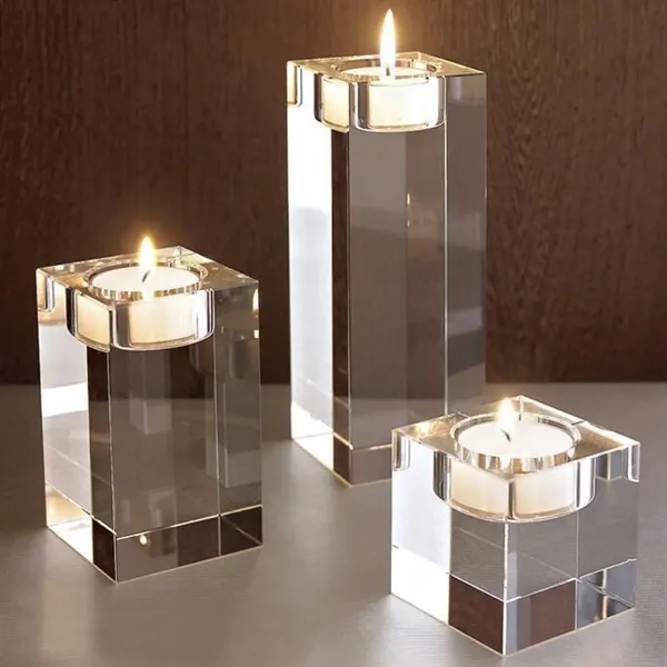 Custom 3D Photo Crystal Candle Holder - Custom 3D Photo Crystal Candle Holder - Image 1 of 2