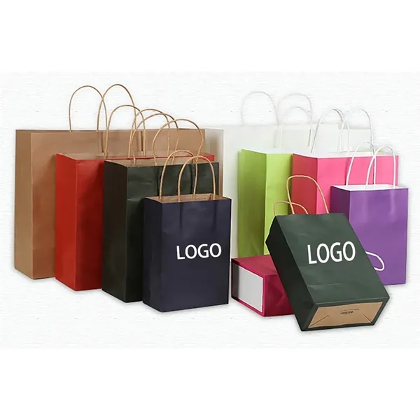 Paper Shopping Bag with Drawstring Handle - Paper Shopping Bag with Drawstring Handle - Image 1 of 1