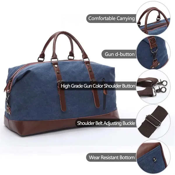 Canvas Travel Duffel Luggage Bag - Canvas Travel Duffel Luggage Bag - Image 2 of 8