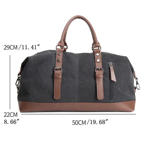Canvas Travel Duffel Luggage Bag - Canvas Travel Duffel Luggage Bag - Image 3 of 8