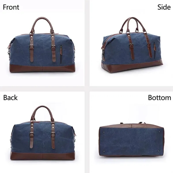 Canvas Travel Duffel Luggage Bag - Canvas Travel Duffel Luggage Bag - Image 4 of 8