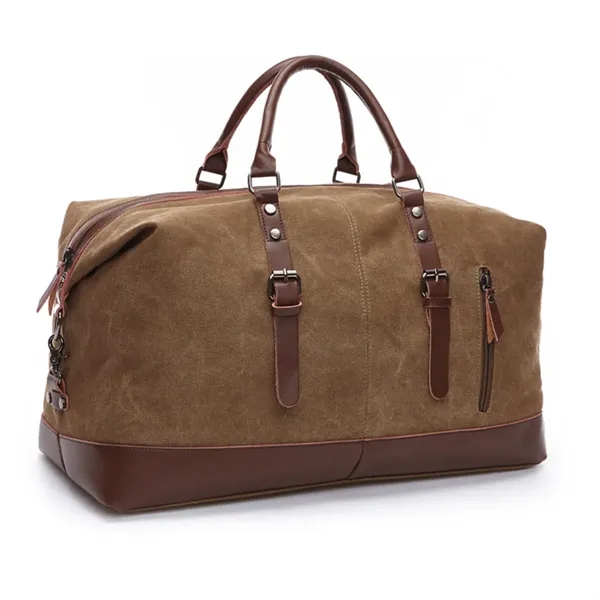 Canvas Travel Duffel Luggage Bag - Canvas Travel Duffel Luggage Bag - Image 5 of 8