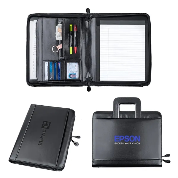 CEO Zip Zipper Portfolio with Handles - Authentic Promotions.com