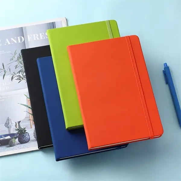 PU Leather Notebook with Elastic Strap - PU Leather Notebook with Elastic Strap - Image 14 of 14