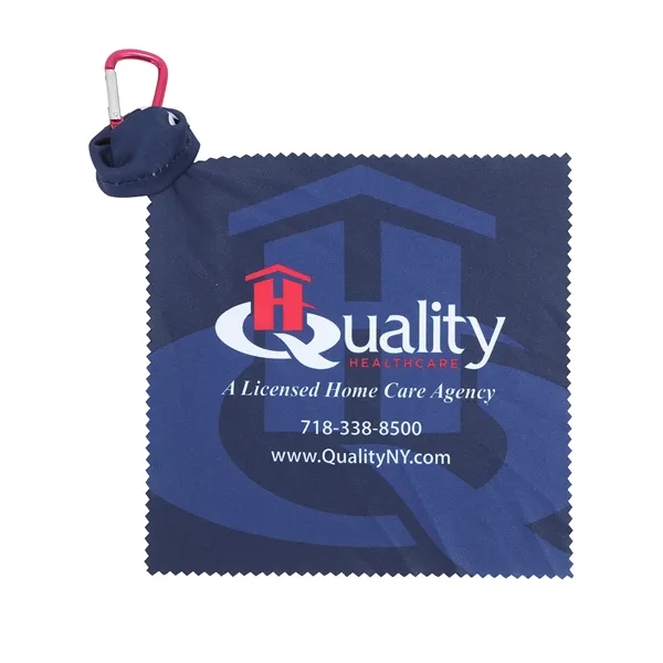 Microfiber Cleaning Cloth With Carabiner - Microfiber Cleaning Cloth With Carabiner - Image 1 of 7