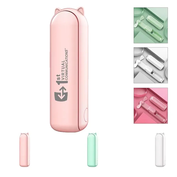USB Rechargeable Capcule Fan w/ Power Bank - USB Rechargeable Capcule Fan w/ Power Bank - Image 0 of 10