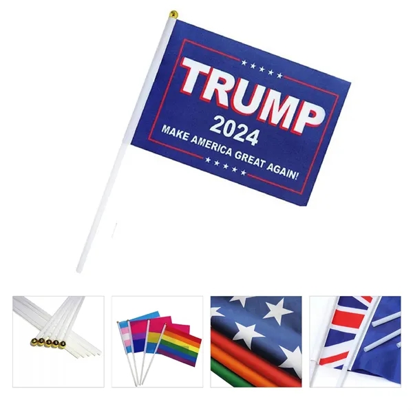 Hand Held Small Polyester Flag - Hand Held Small Polyester Flag - Image 0 of 12