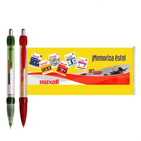 Advertising Plastic Push Ballpoint Pen with Print - Advertising Plastic Push Ballpoint Pen with Print - Image 2 of 8