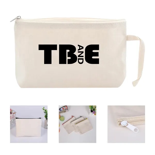 10Oz Durable Canvas Pencil Bag with Handle - 10Oz Durable Canvas Pencil Bag with Handle - Image 0 of 3