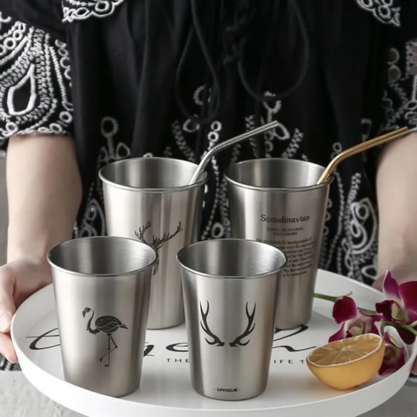 12 Oz Stainless Steel Water Coffee Mug Cup - 12 Oz Stainless Steel Water Coffee Mug Cup - Image 7 of 9