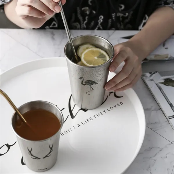 12 Oz Stainless Steel Water Coffee Mug Cup - 12 Oz Stainless Steel Water Coffee Mug Cup - Image 8 of 9