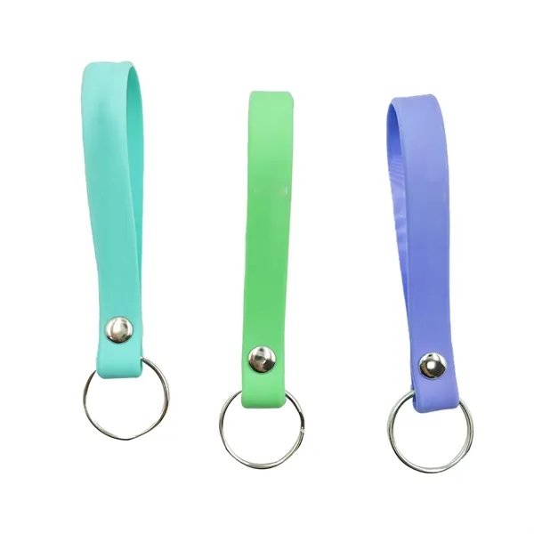 Customized Silicone Wristband Keychain - Customized Silicone Wristband Keychain - Image 2 of 3
