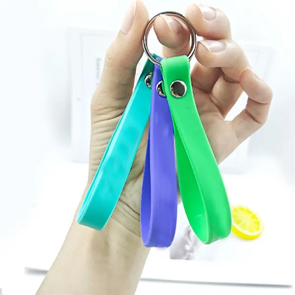 Customized Silicone Wristband Keychain - Customized Silicone Wristband Keychain - Image 3 of 3